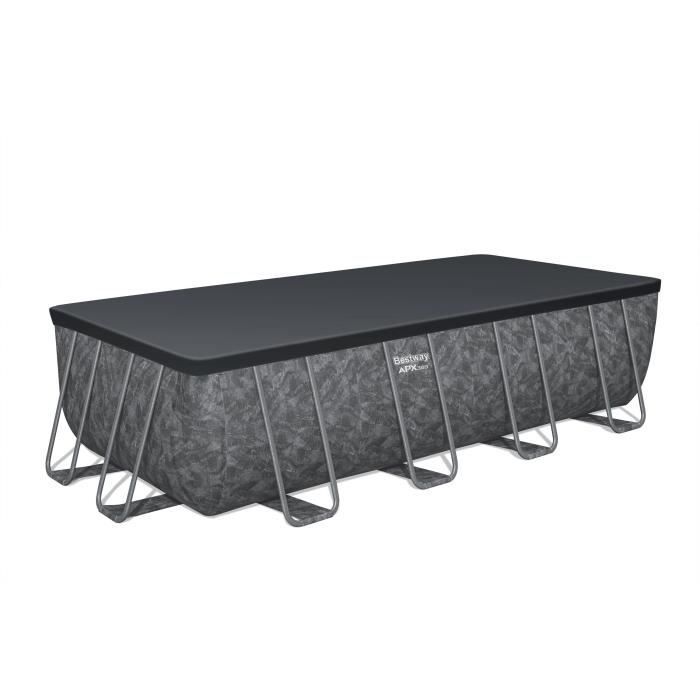 Kit de piscina tubular elevada BESTWAY - APX 365 - 549 x 274 x 132 cm - Rectangular (Filtro de arena, 250 g de poliesferas, escalera, cubierta para piscina)