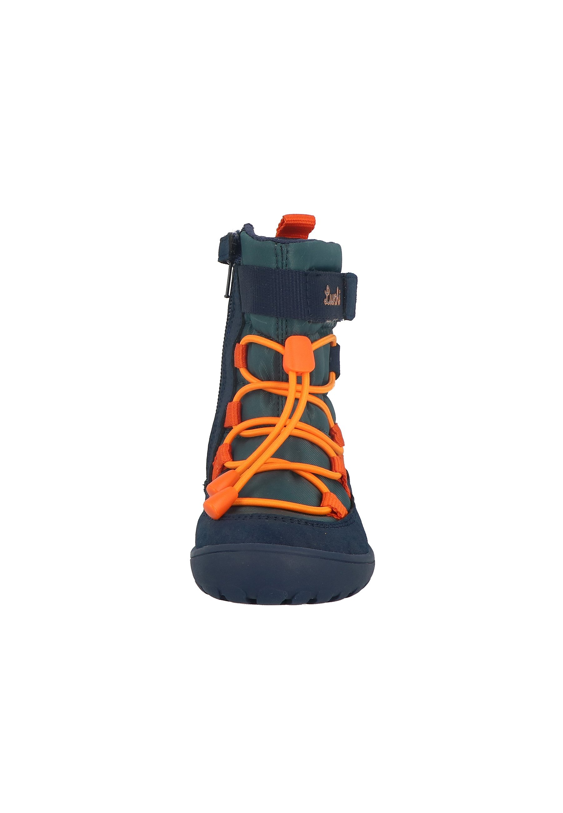 Lurchi JACE BAREFOOT TEX UNISEX - Lace-up ankle boots - petrol/orange