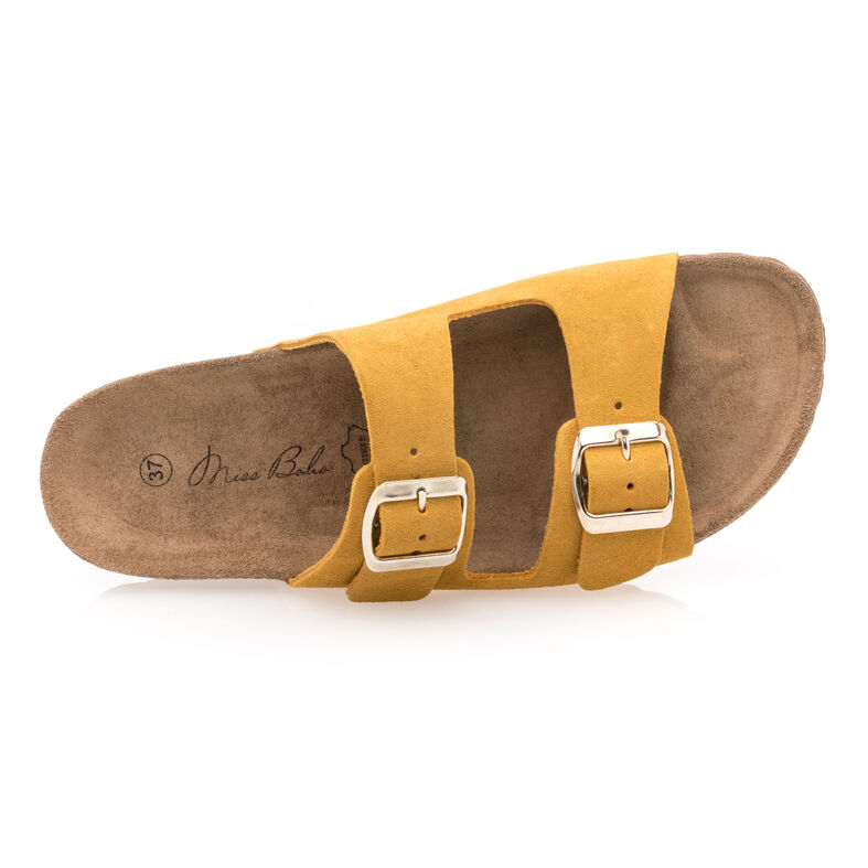 Gelbe Damensandalen / Zehenfreie Schuhe