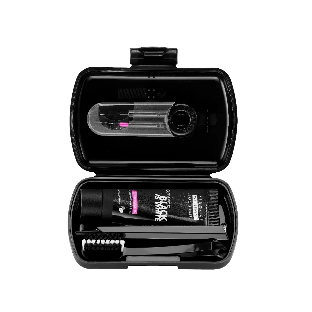 CURAPROX Curaprox Black Is White Reiseset Zahnpasta 10 ml + Zahnbürste