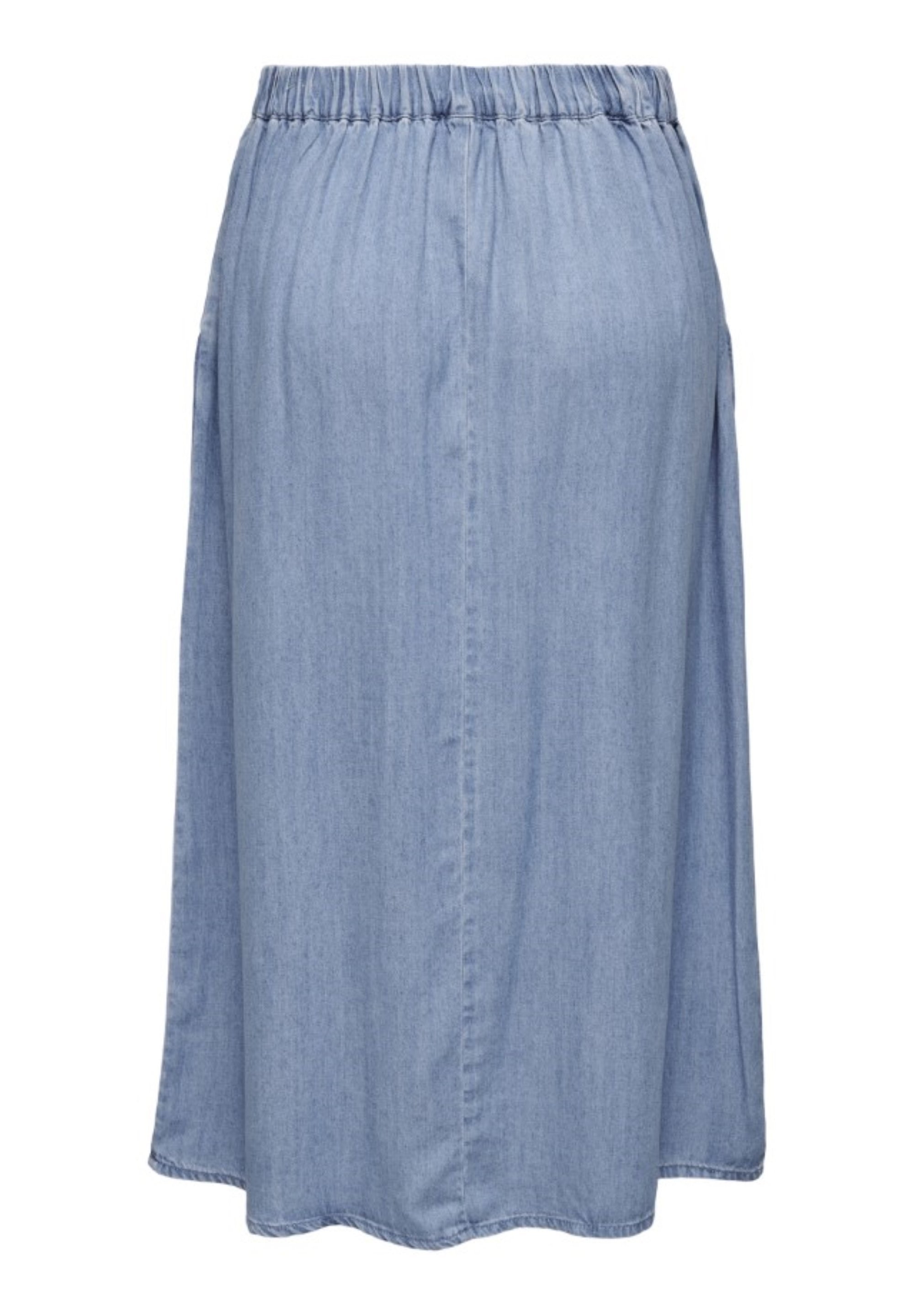ALLEEN HIGH WAIST MIDI - A-lijn rok - lichtblauwe denim