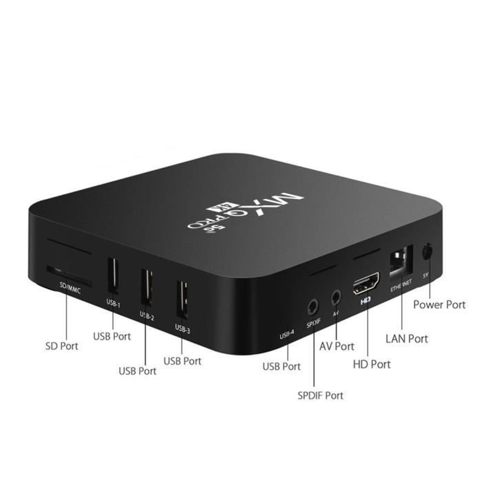 Reproductor de red MXQ PRO 5G 4K con control remoto para sistemas multimedia de hogar inteligente (1+8G)