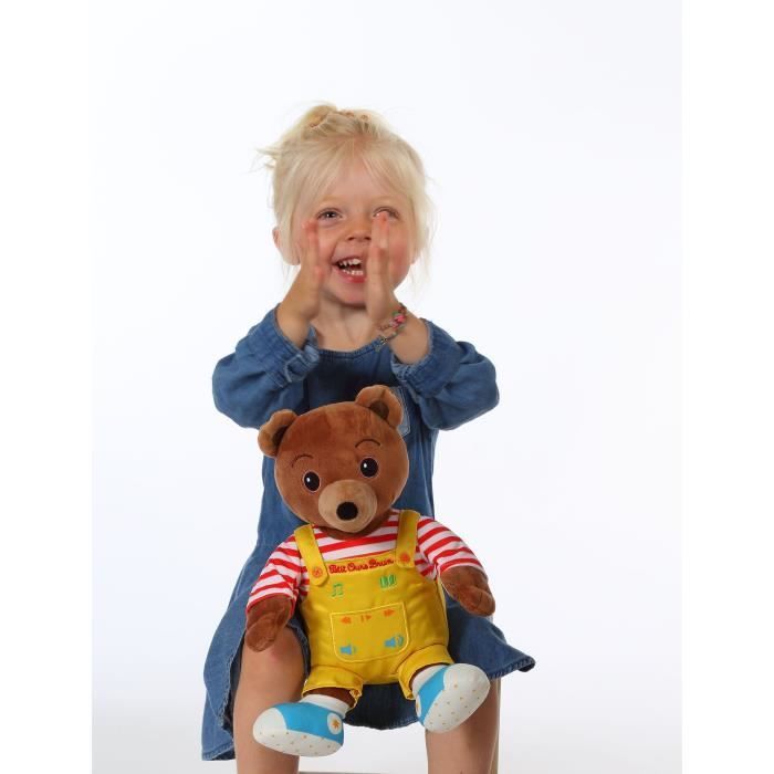 Gipsy Toys - Little Brown Bear - Talking Musical Plush Storyteller - 28 cm - Brown, Yellow, Red