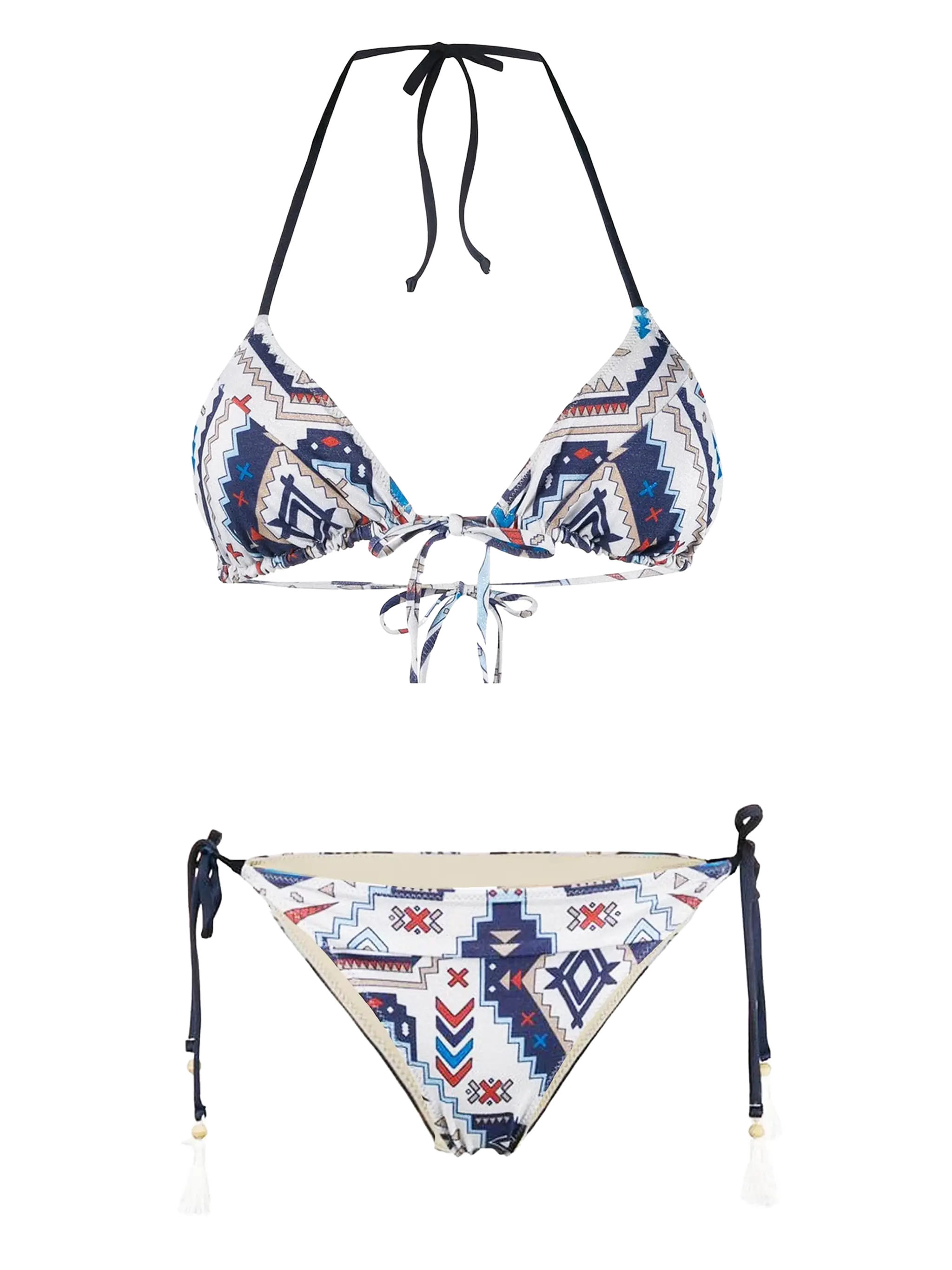 Glitter driehoekbikini in Azteekse stijl
