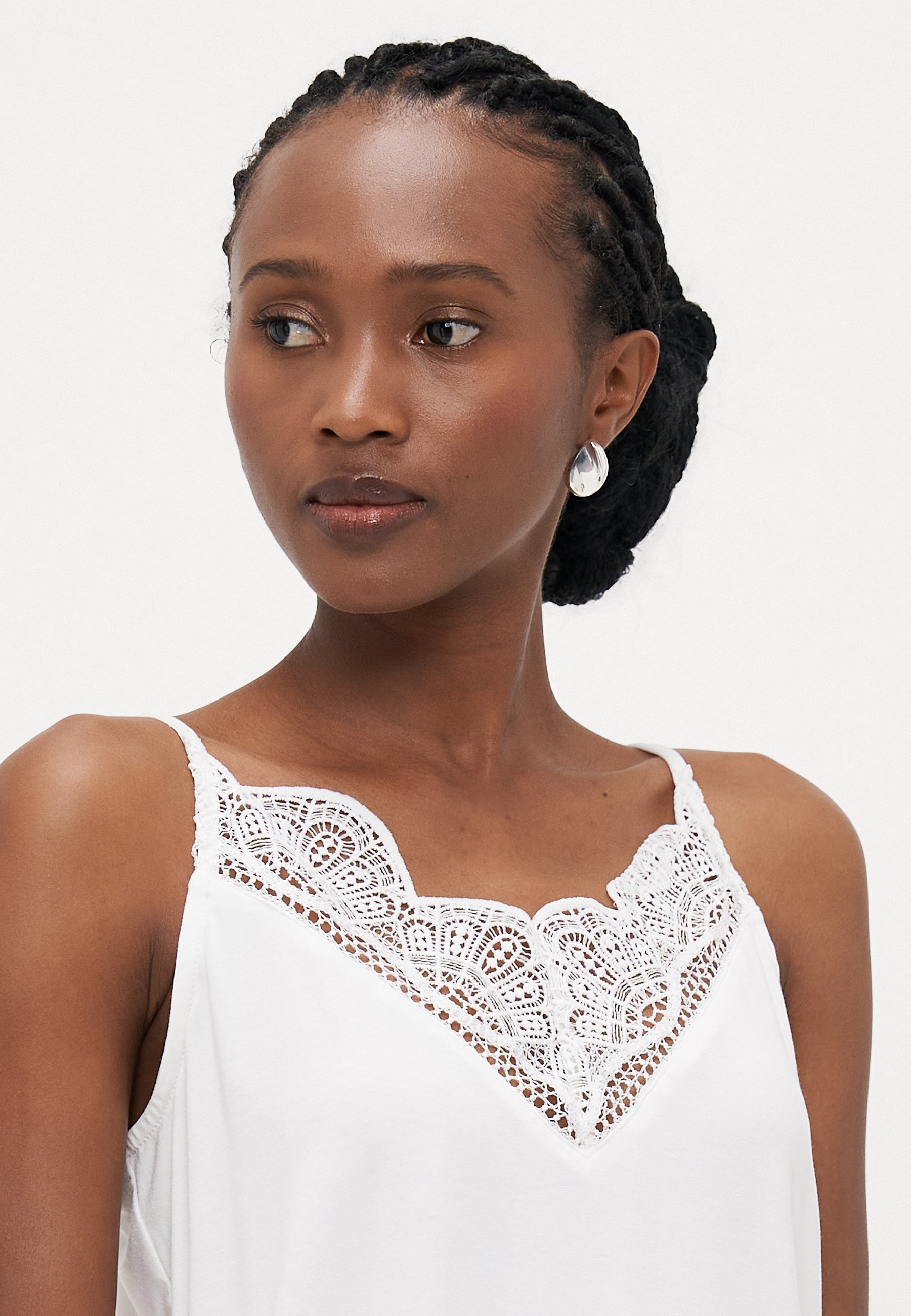 Vero Moda Petite VMGLADYS SINGLET - Top - sneeuwwit
