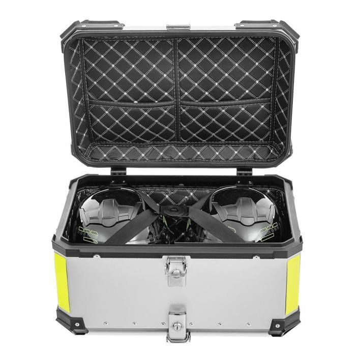 Bagtecs XB65 Aluminum Motorcycle Top Case - 65 Liters - Waterproof - Durable - Eyelet Mounting