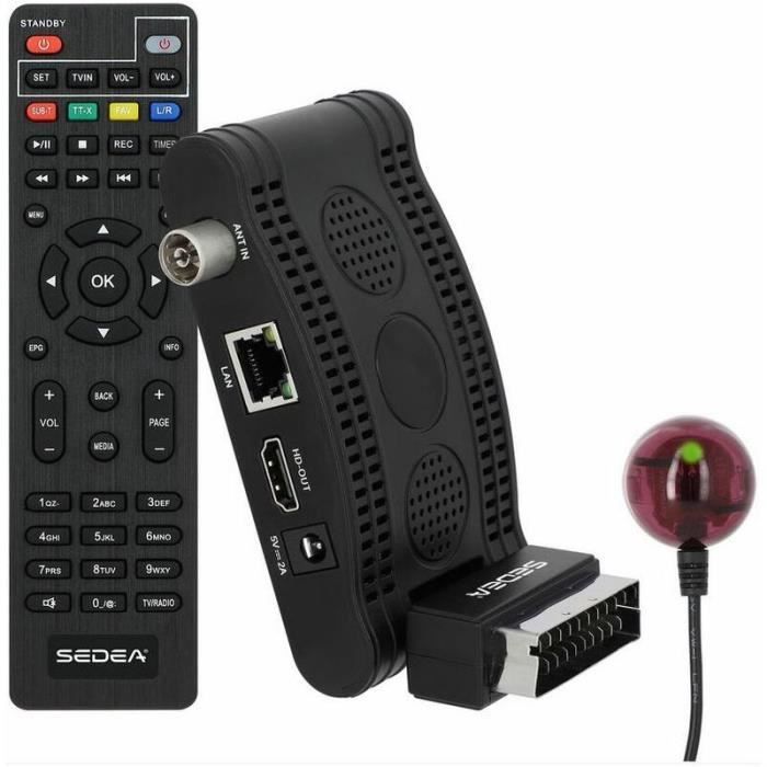 Mini Récepteur TNT - SEDEA - SNT-360-HD - Haute définition - Compact - Télécommande incluse