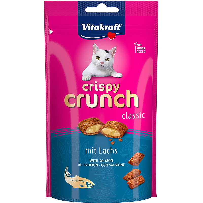 Premios para gatos Vitakraft 60 g, Crujientes, Salmón