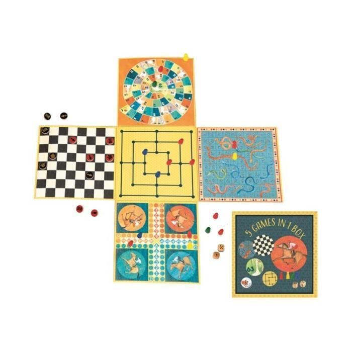 Board game - EGMONT TOYS - Egmont Toys Game - 5 games in 1 box - 21x21x10.5 cm - Ages 5+