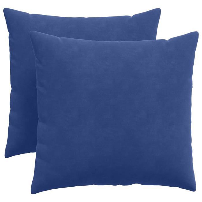 Velvet sofa cushions - vidaXL - Police Blue - 50x50 cm - Removable covers - Polyester filling