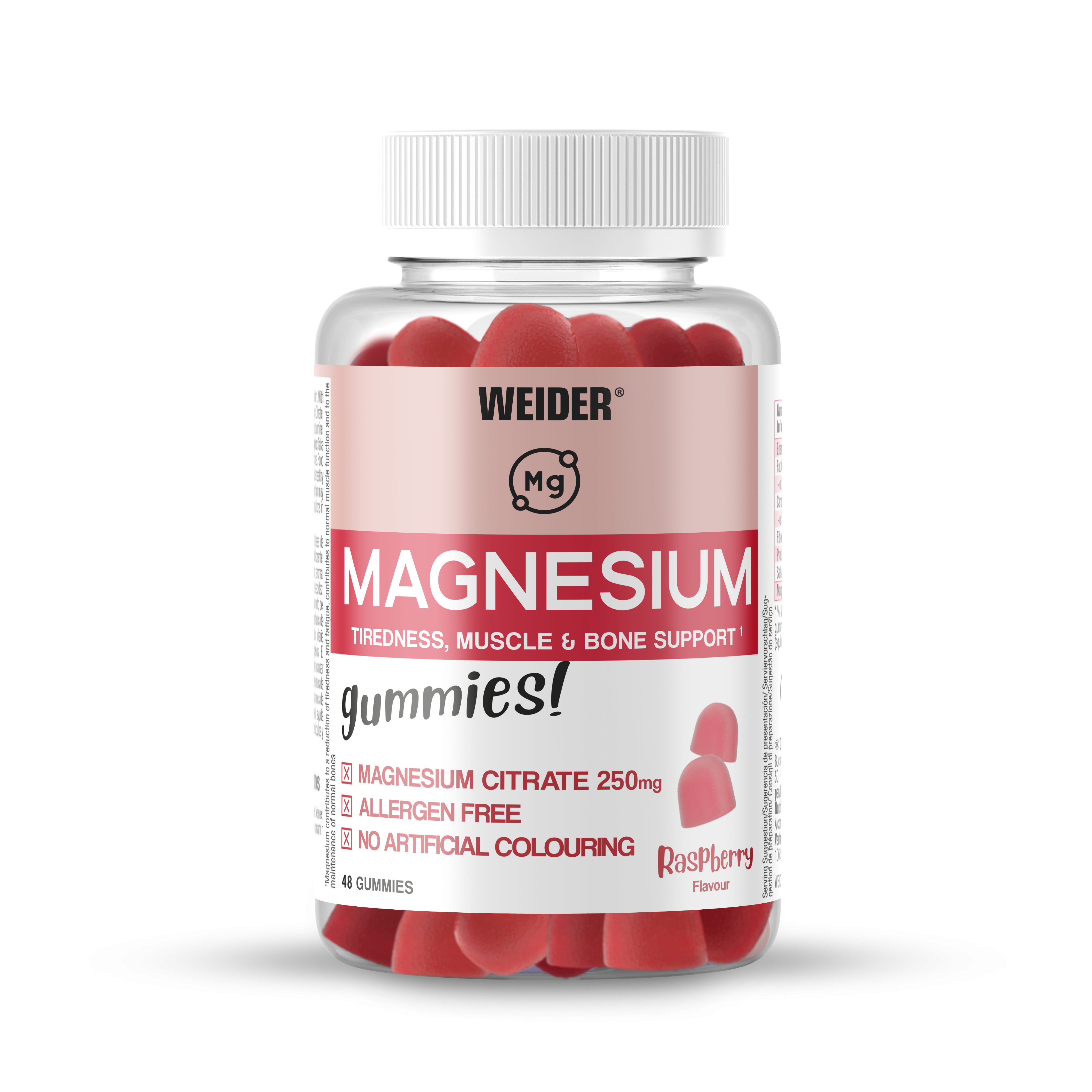 Magnezijev 48 gumijastih bonbonov z okusom borovnice Vitamini in minerali