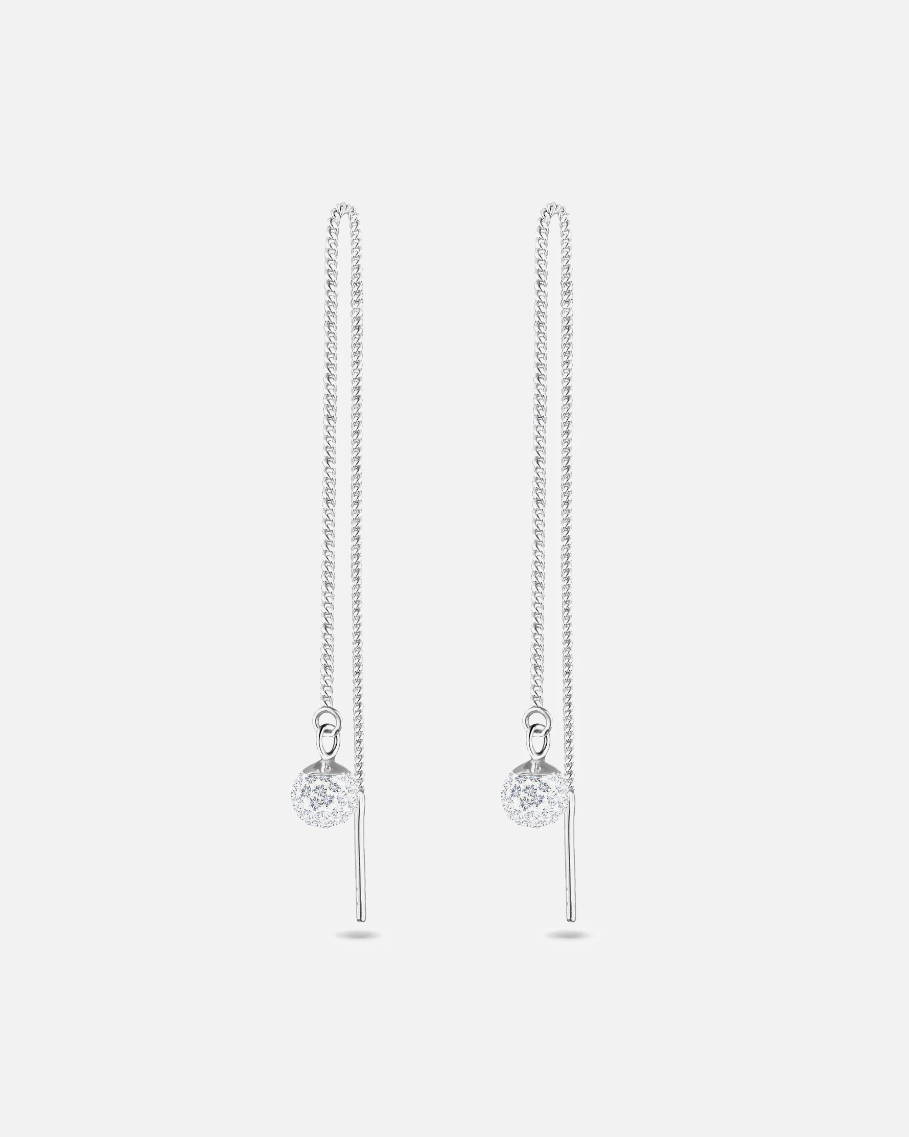 Elli Femmes Pendentif d'oreilles Boule Glamour avec Cristaux en Argent Sterling 925