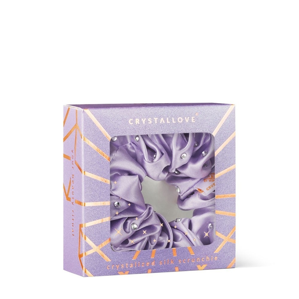 Crystallove gumica za kosu od kristalizirane svile – Lila – 1 komad