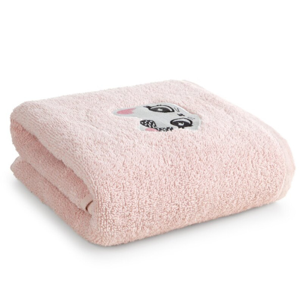 Ręcznik dziecięcy 50x90 Baby różowy kotek 450 g/m2