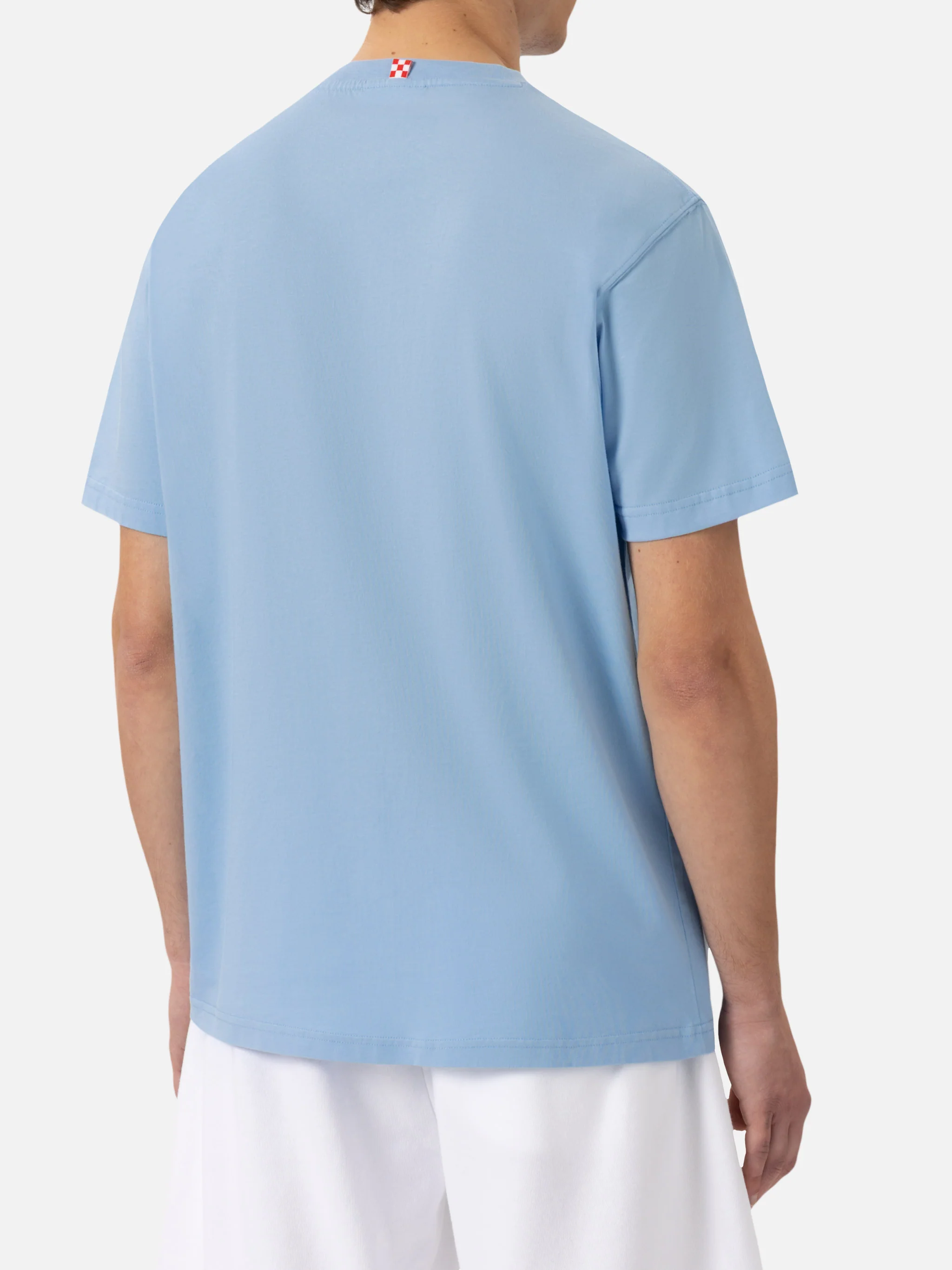 Heren katoenen T-shirt met Portofino-borduurwerk | PORTOFINO DRY GIN
