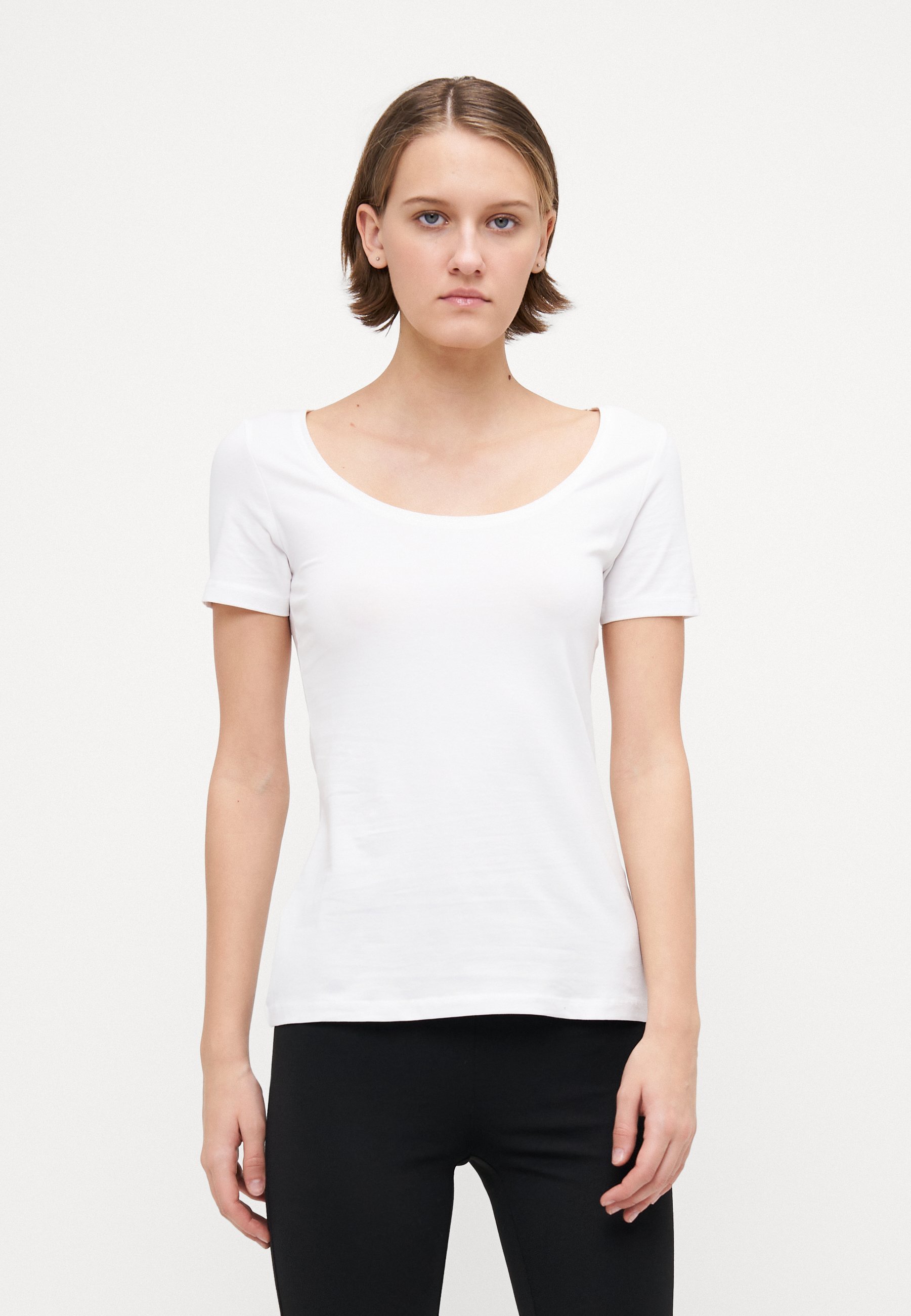 Anna Field Tall 3-pack - Basic T-shirt - wit/zwart/donkergrijs