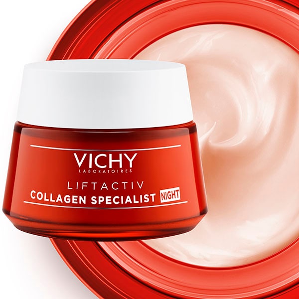 Crema de noche especializada en colágeno Liftactiv de VICHY, 50 ml