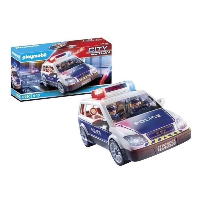 PLAYMOBIL 6920 Polizeiauto mit Blaulicht und Sirene, City Action, Polizei, ab 5 Jahren