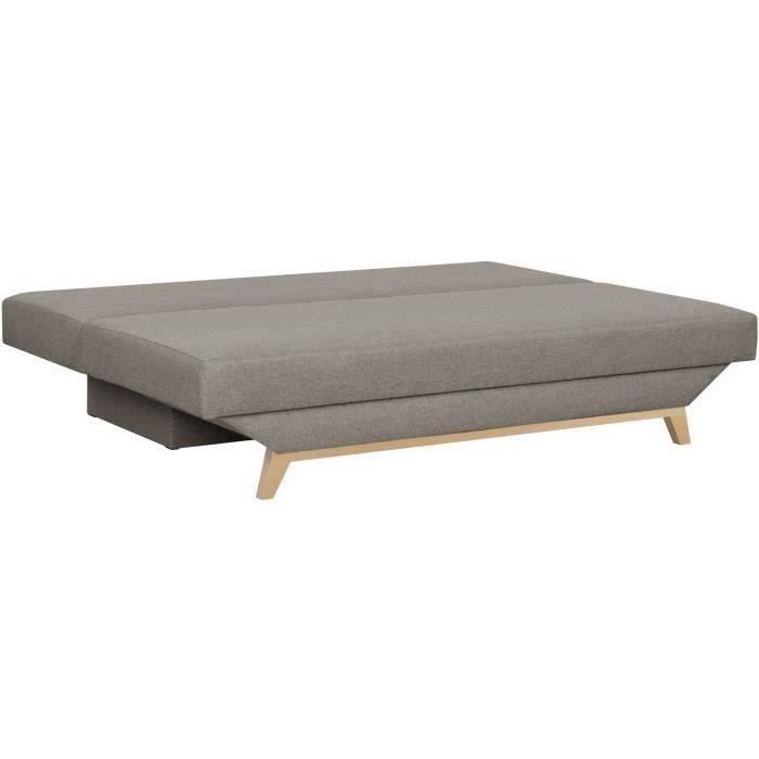 TEIJO 3-istuttava vuodesohva säilytystilalla - taupe-kangas - L187 x S 91 x K 82 cm