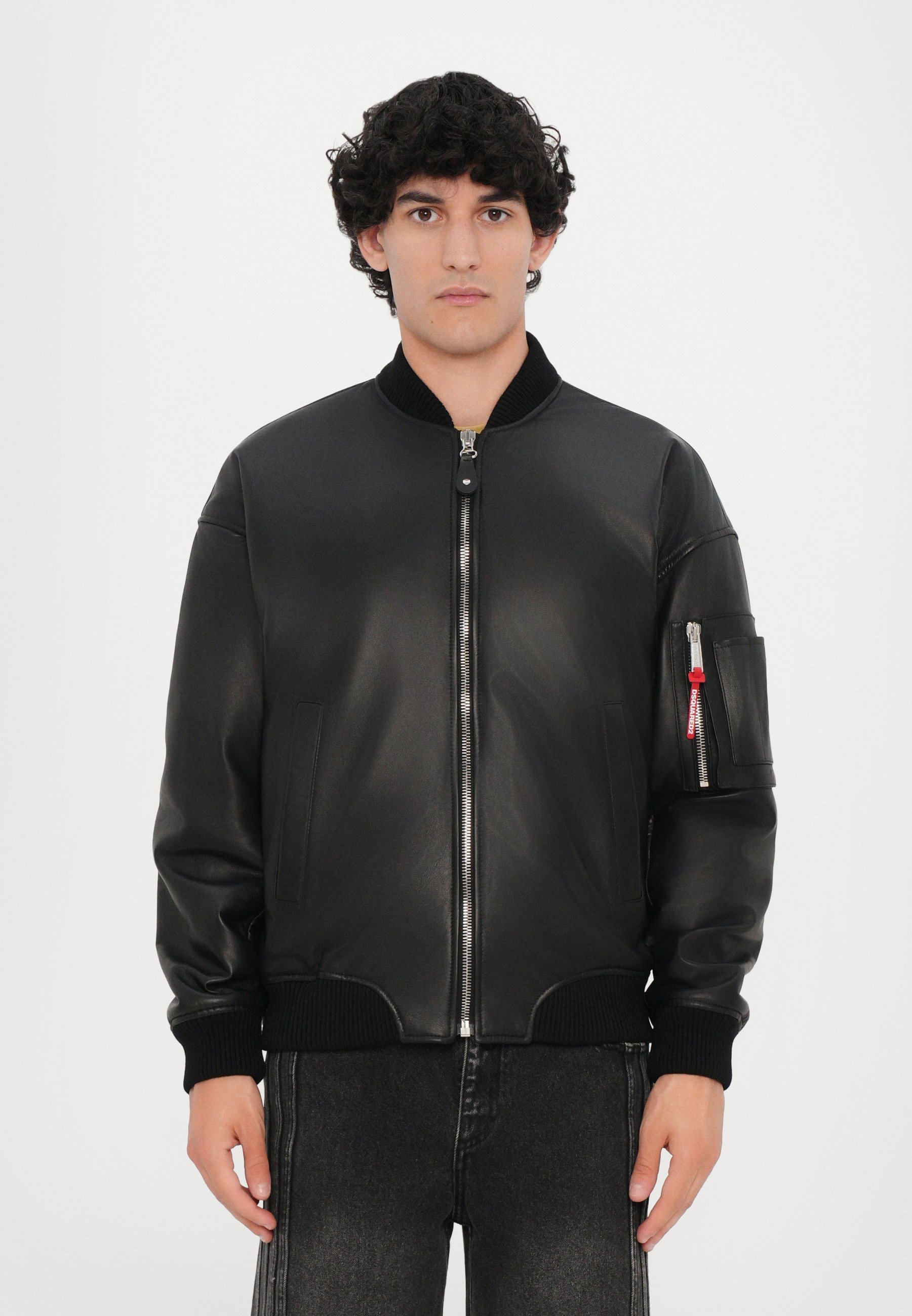 Giacca in pelle Dsquared2 - nera