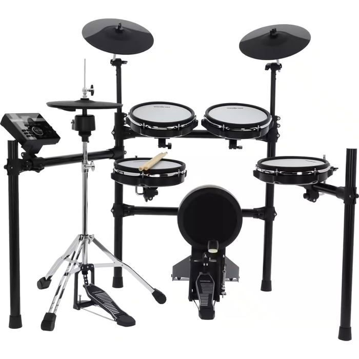 Batterie électronique - WOODBRASS - DDX50-MESH - Peaux maillées - Cymbales double zone - Module 475 sons
