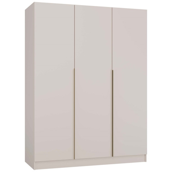 Szafa Topeshop Senso 3d 150 cm złote uchwyty do salonu sypialni kaszmir beż