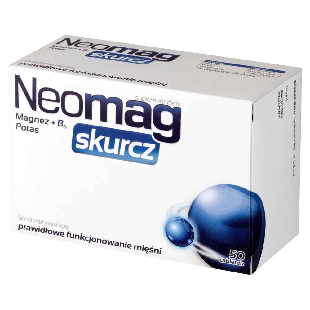 Neomag Skurcz, Preparat wspierający funkcjonowanie mięśni, Tabletki