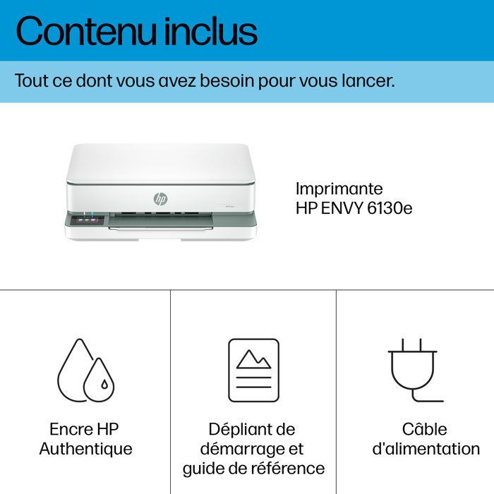 Stampante multifunzione HP Envy 6130e - Getto d'inchiostro a colori - Copia - Scansione - 3 mesi di Instant Ink inclusi con HP+