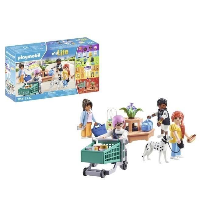 PLAYMOBIL 71541 My Figures Shopping, My Life, 80 pièces, Dès 5 ans