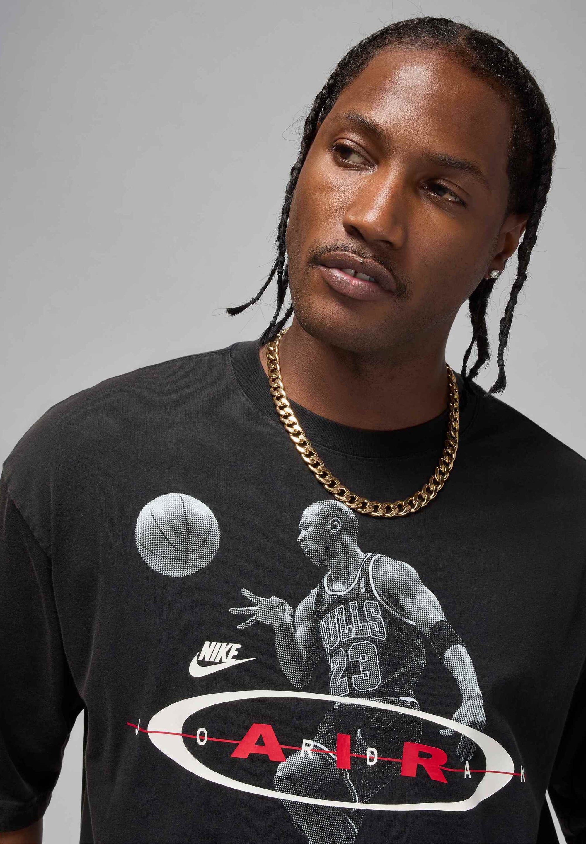 Jordan AIR REISSUE - T-shirt met print - zwart/wit