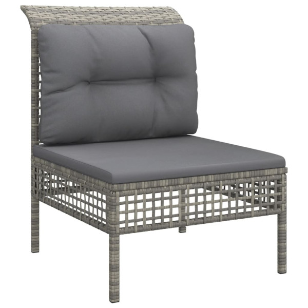 Sofa środkowa Szary Technorattan sofa środkowa vidaXL