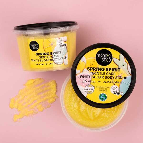 Bio-Shop Spring Spirit Weißes Zucker-Körperpeeling 250 ml