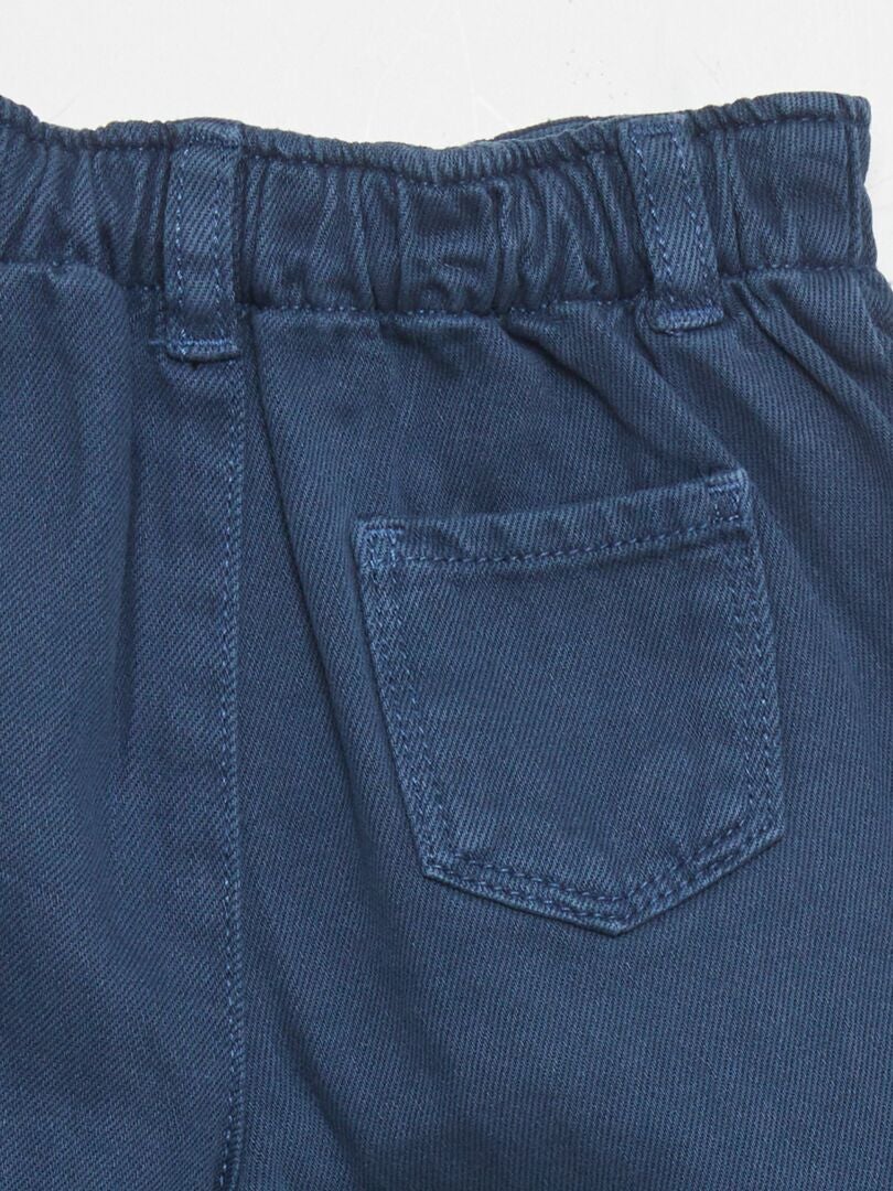 Broek in papieren zakstijl - BLAUW