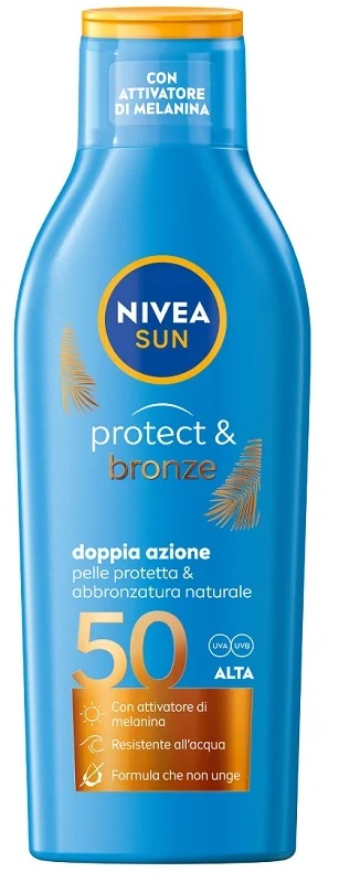 NIVEA Nivea Sun Protect & Bronze Milk FP50 Doppelter Sonnenschutz