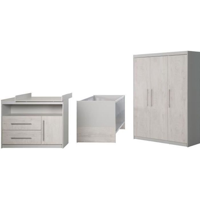 ROBA Habitación infantil completa Maren 2 - Cuna 70x140 cm + Cambiador + Armario