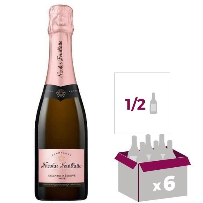 Nicolas Feuillatte La Grande Réserve Rosé Champagne - 6 x 37.5 cl