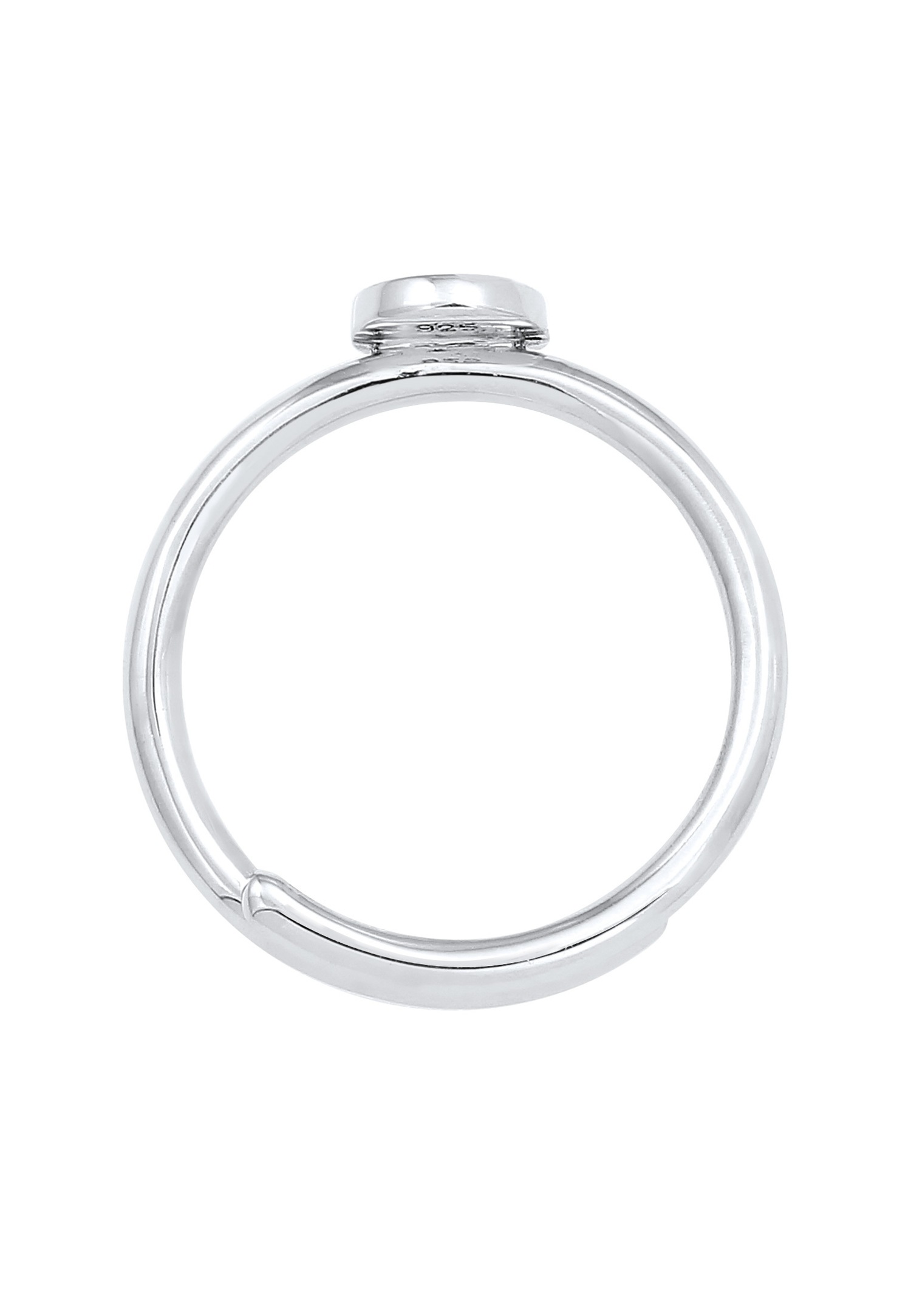 Elli Femmes Lettre K Basic Minimal Ajustable en argent sterling 925
