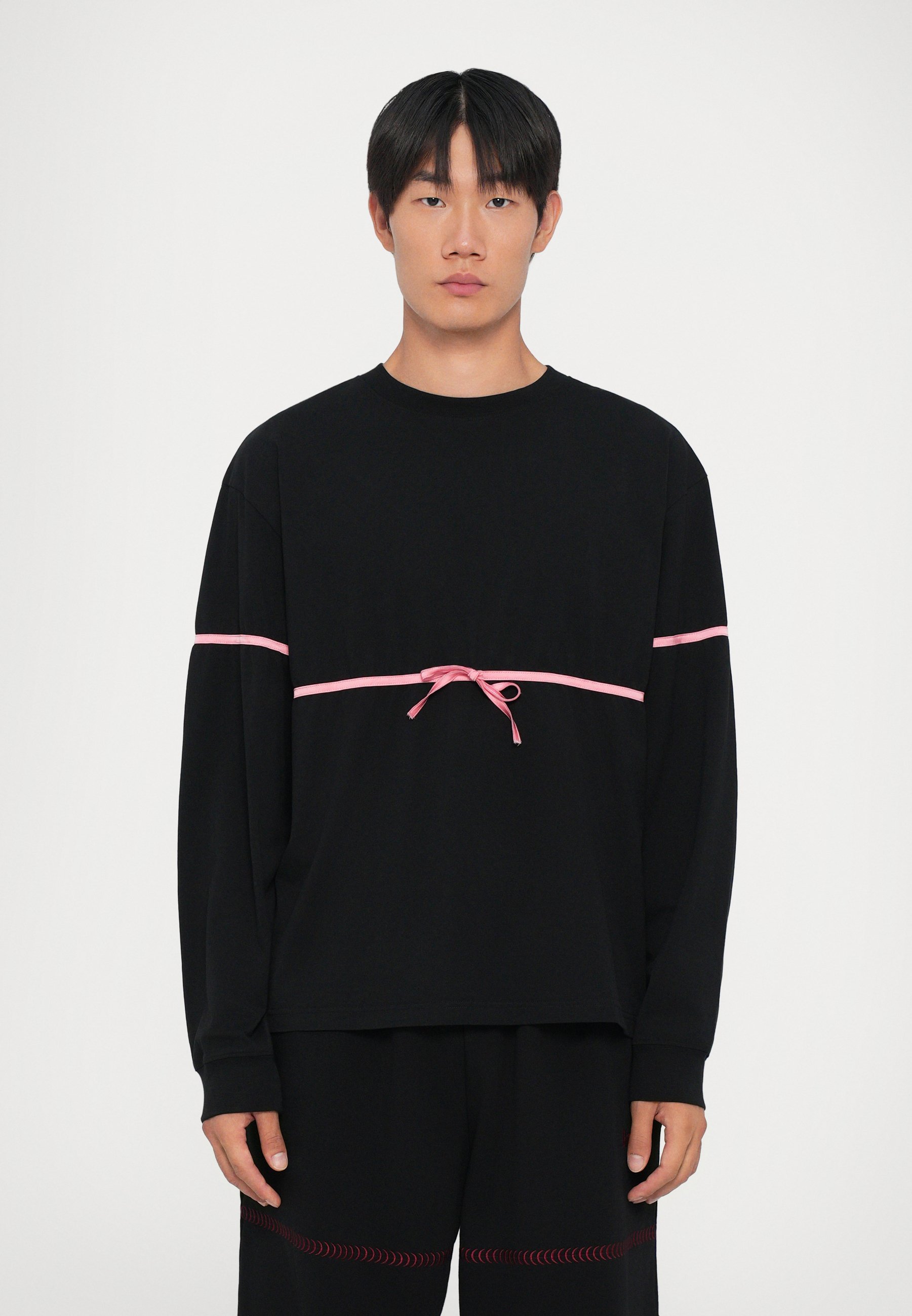 GmbH BOW LONGSLEEVE UNISEX - Top met lange mouwen - zwart/roze