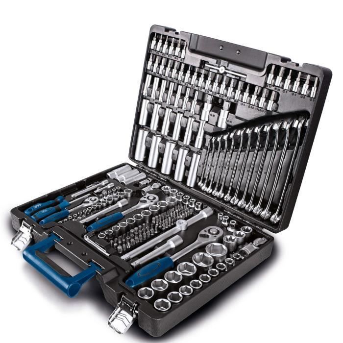 217-piece tool case - SCHEPPACH - TB217 - Chrome vanadium steel and steel tools