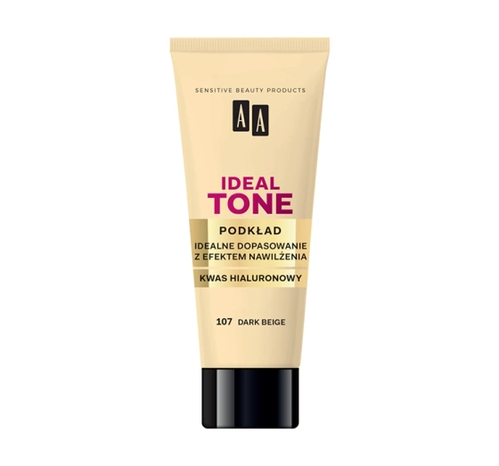AA Ideal Tone perfekcyjnie dopasowujący się podkład do twarzy 107 Dark Beige 30 ml