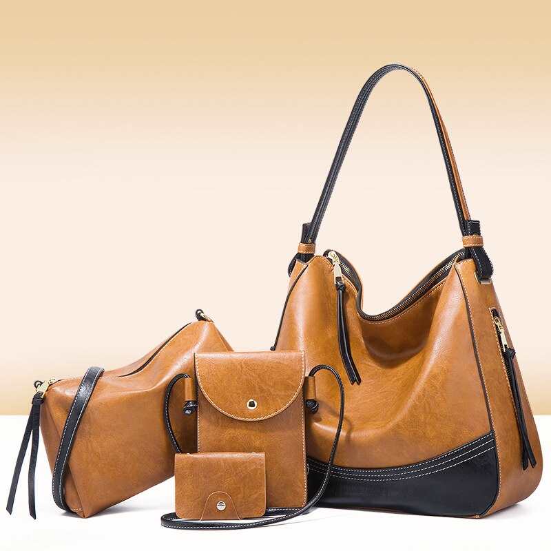 damskie na ramie 4 szt. Messenger Crossbody torba kompozytowa portfel markowa skora ekologiczna i torebki