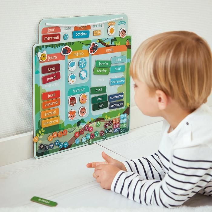 Magnetic Calendar - Educational Game - Understanding the Concept of Time, Developing Independence - FSC Certified Cardboard Toy - Ages 3+