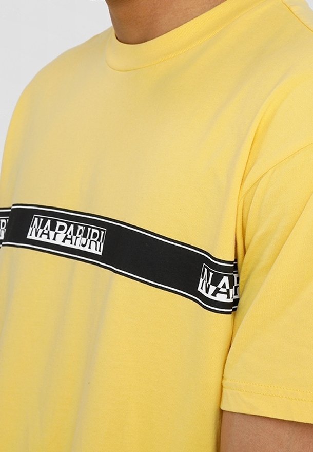 T-shirt con stampa Napapijri - gialla