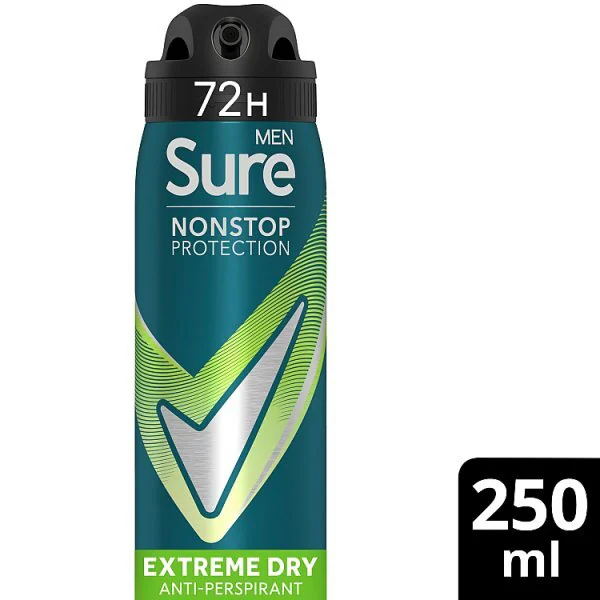 Sure Men Antiperspirant Aerosol Nonstop Extremedry 250ml