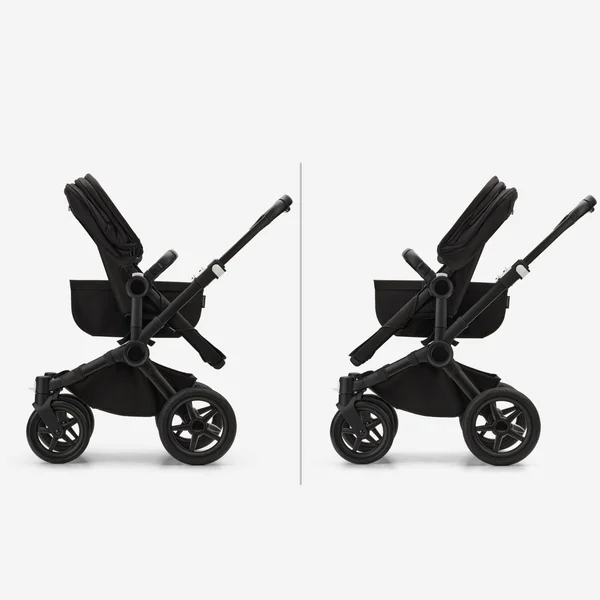Bugaboo Donkey 5 Twin 2-in-1 kinderwagenset zwart/woestijntaupe, woestijntaupe