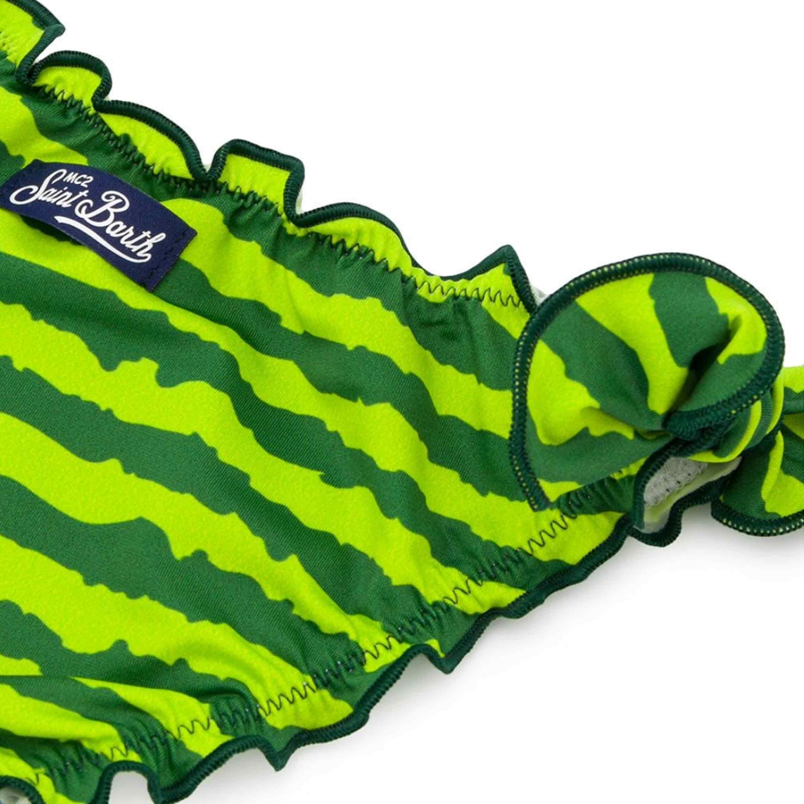 Triangelbikini voor meisjes met watermeloenprint