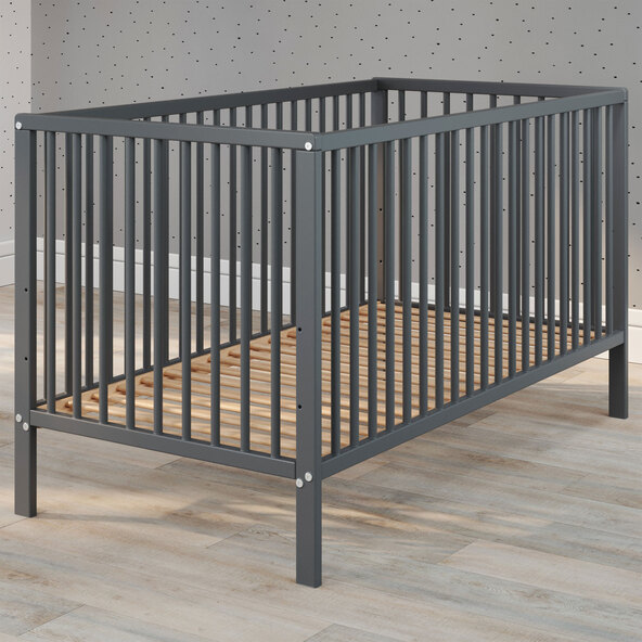 Berço universal para bebê, cinza