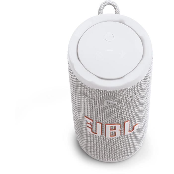 Altavoz Bluetooth - JBL - Empuñadura - Hasta 14 horas de autonomía - Resistente al agua - Blanco