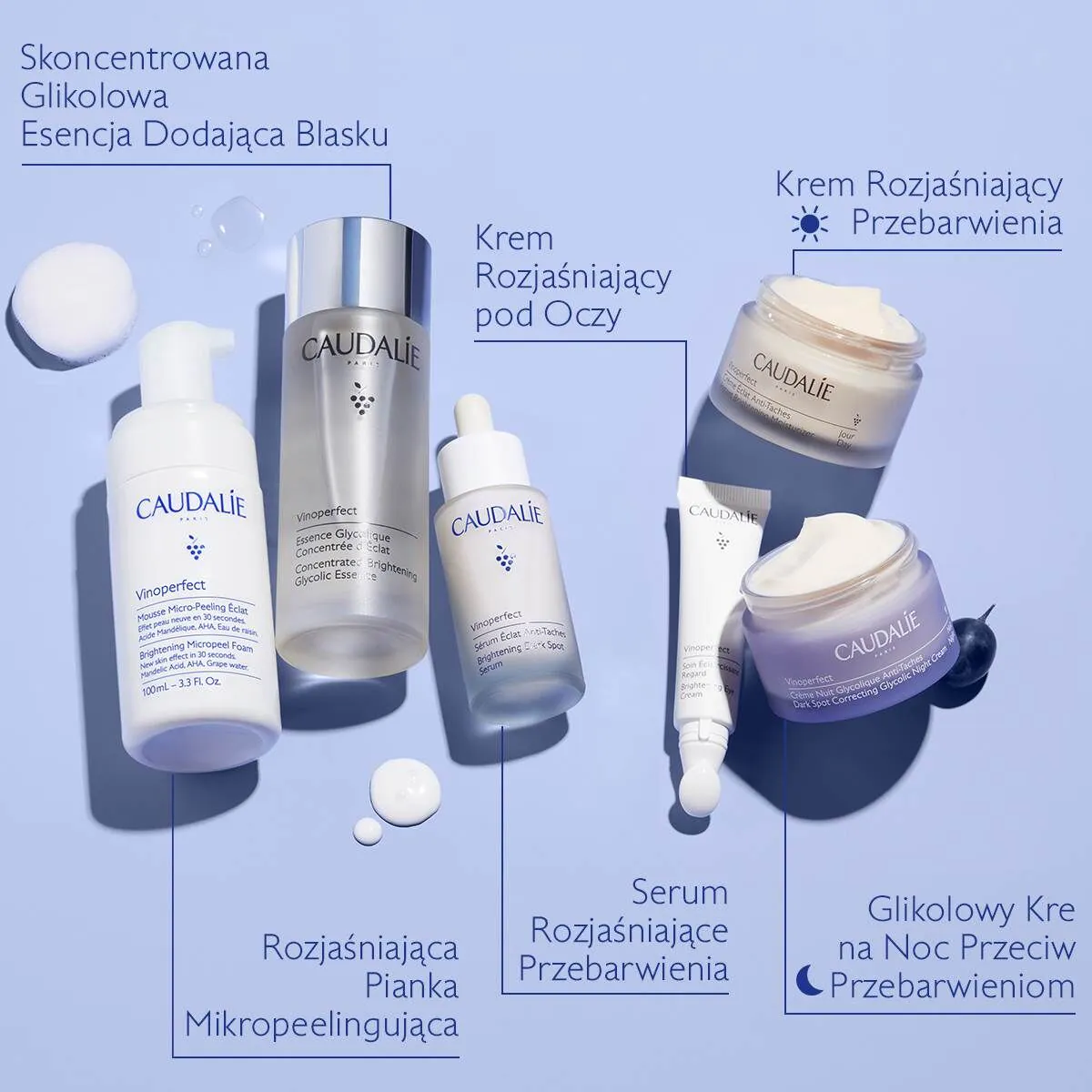 Caudalie Vinoperfect Skoncentrowana glikolowa esencja dodająca blasku