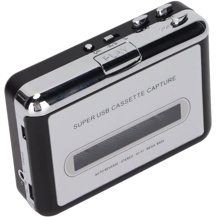 Reproductor de casetes, convertidor de cinta a MP3, guía estándar, estéreo de CD, ligero, pequeño, con auriculares para PC - Reproductor de música portátil